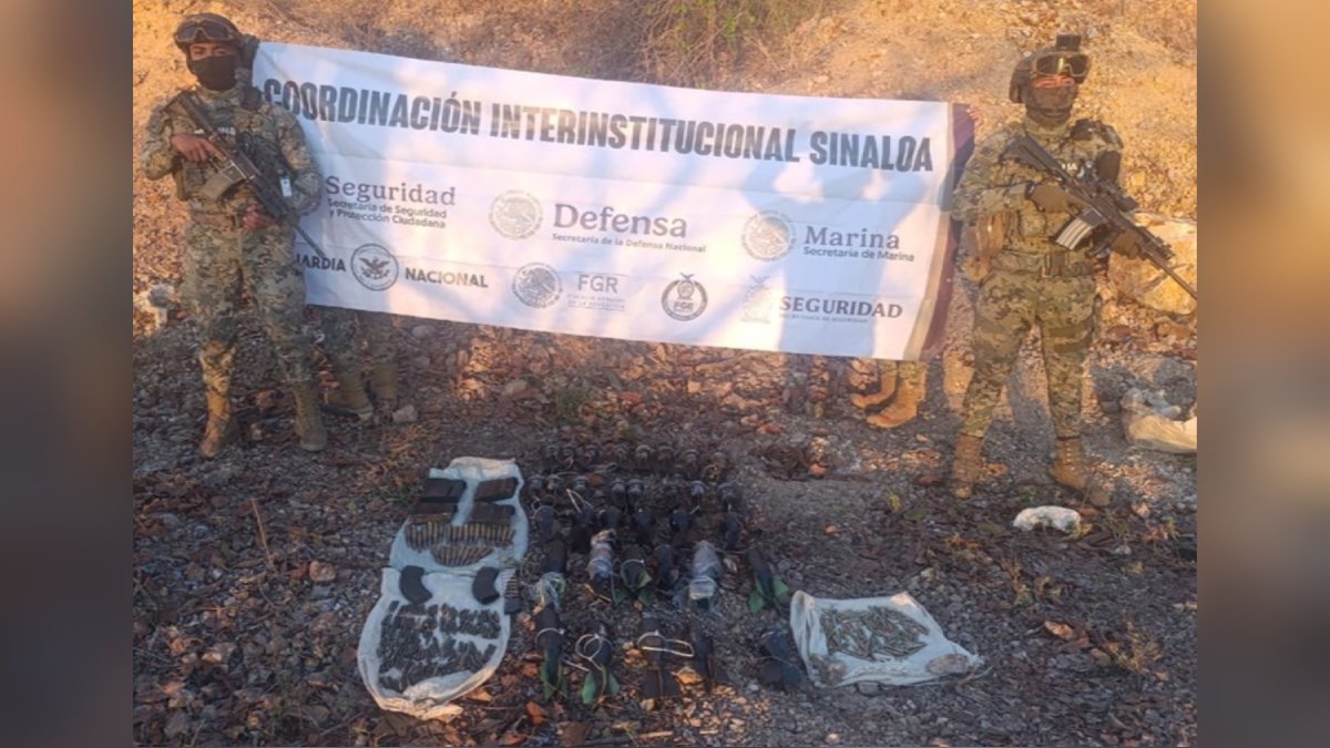 Decomisan 33 explosivos en Rosario y cinco armas largas en Mazatlán tras operativo de la Marina