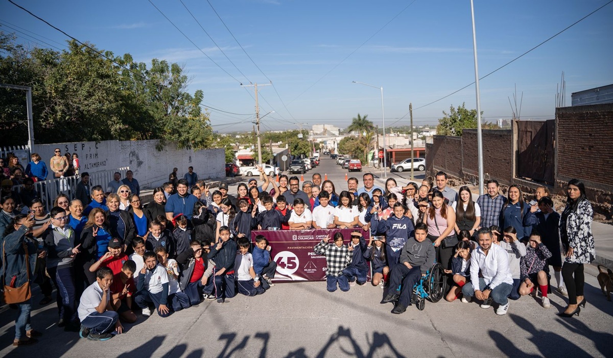 Gámez Mendívil entrega la pavimentación número 45 en Culiacán