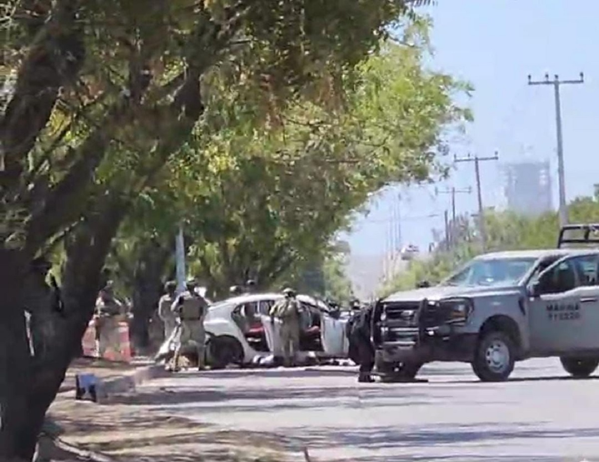 Persecución a balazos entre marinos y delincuentes en Mazatlán; hay un herido y detenidos
