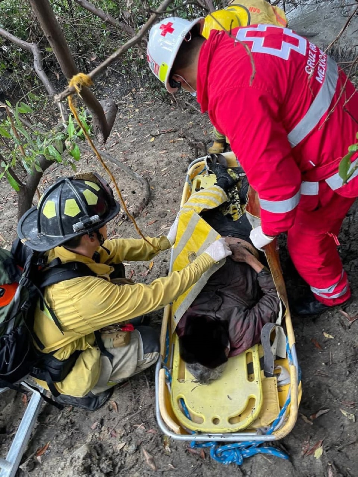 Persona de la tercera edad es rescatada por Bomberos de marisma en Mazatlán