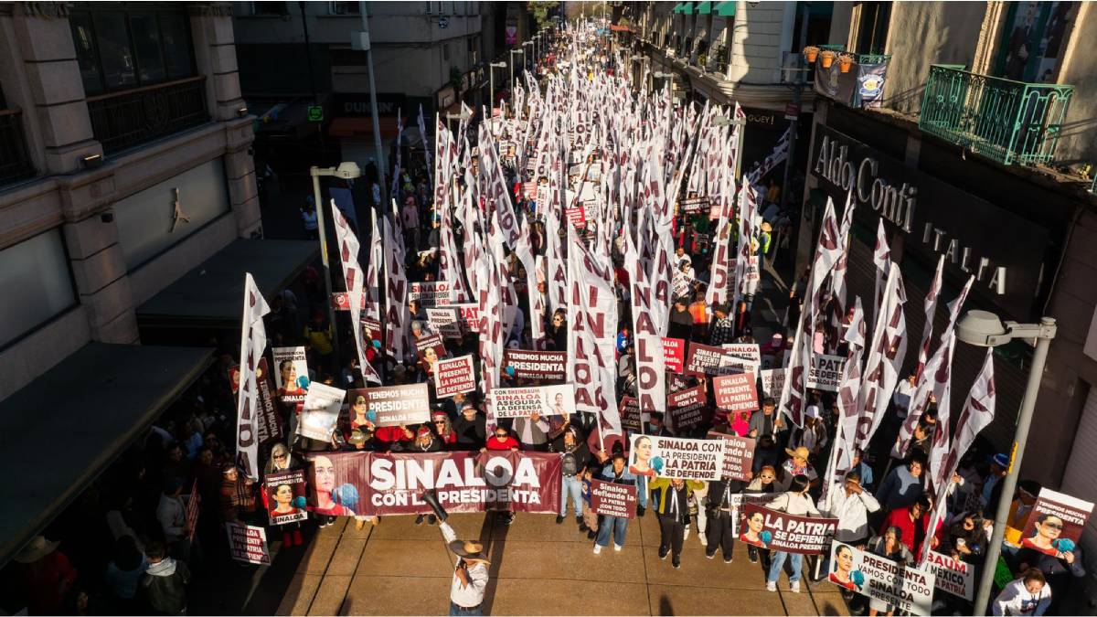 Se hacen presentes sinaloenses en la asamblea de la presidenta Claudia Sheinbaum en la CDMX