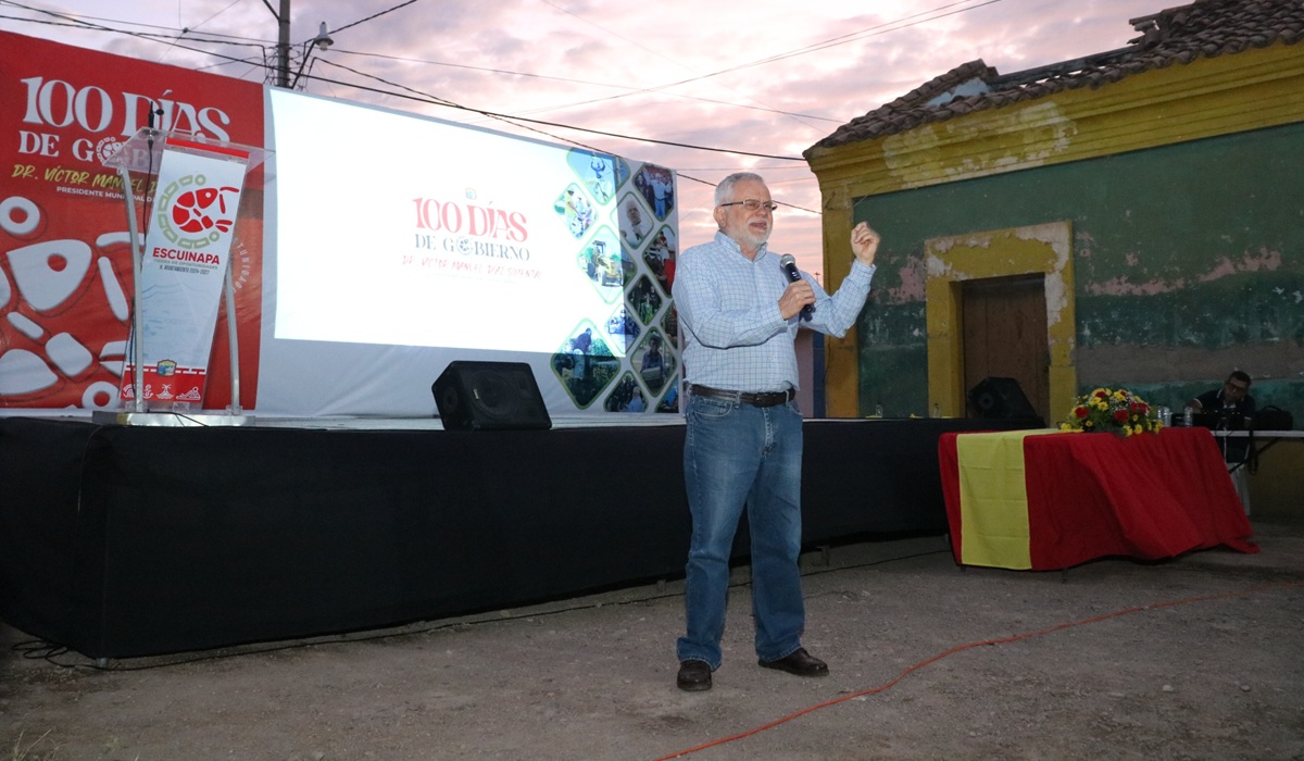 Presenta Díaz Simental su informe de primeros 100 días de Gobierno en La Concha, Escuinapa