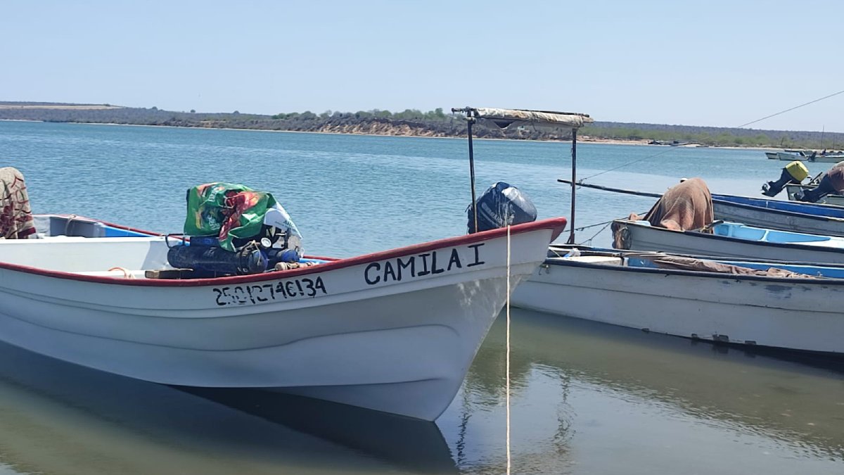 Fuertes vientos y producto escaso limitan labores entre los pescadores de Las Lajitas en Ahome