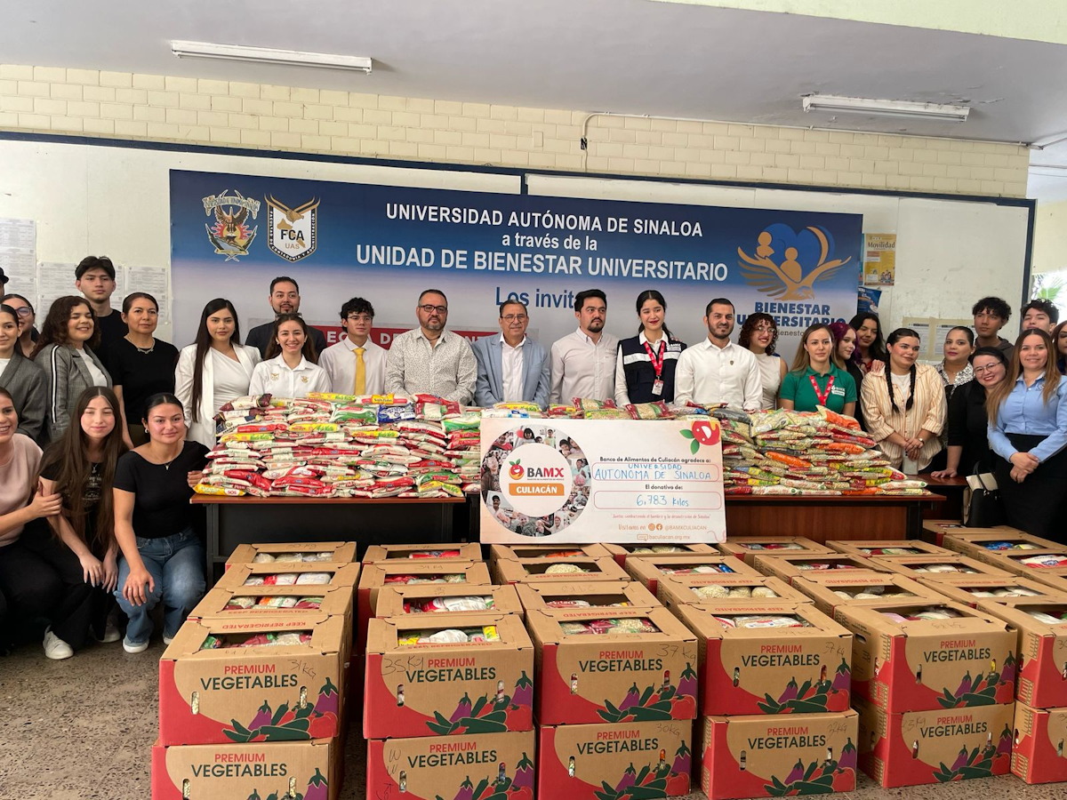 Banco de Alimentos recibe más de 6 toneladas en especie de la UAS, se ayudará a 7 mil familias