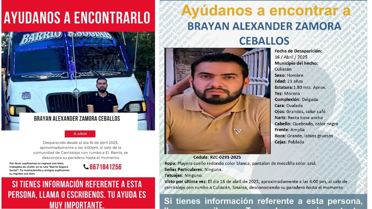 “No tenía problemas con nadie”; amigos de Brayan Alexander, chofer de la ruta Barrio- Seguro Social piden su regreso en Culiacán