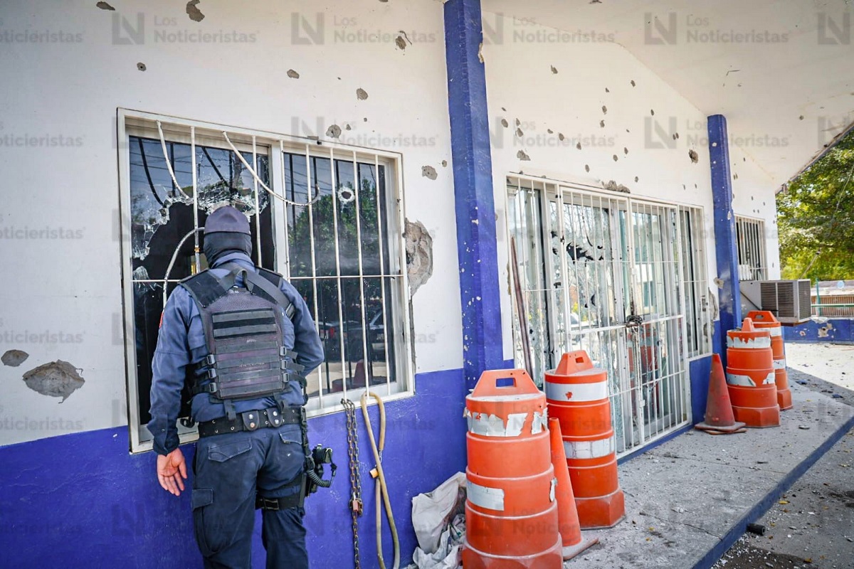 Caseta policías atacada en Los Huizaches podría ser ocupada por fuerzas federales: Gámez Mendívil
