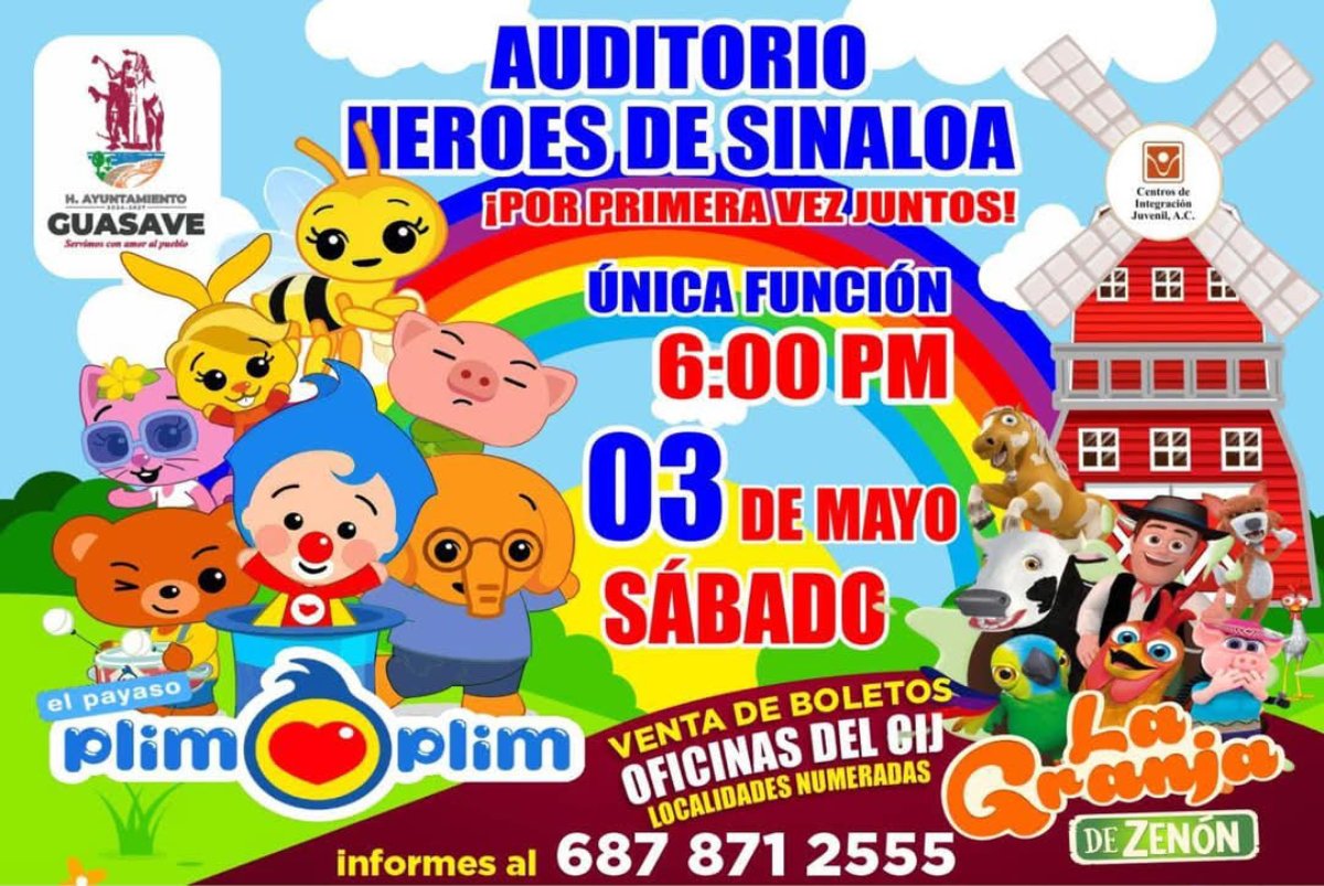 ¡Diversión y ayuda! CIJ invita a show infantil este sábado en Guasave