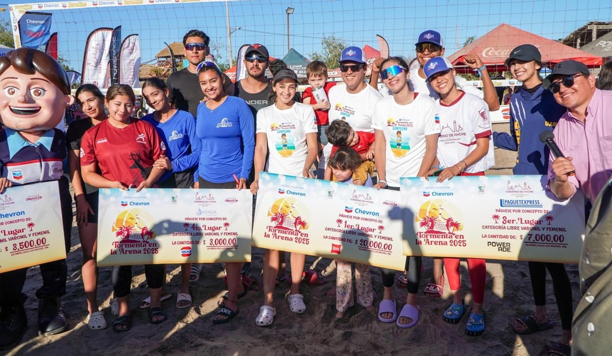 Todo un éxito el Torneo de Voleibol Playero “Tormenta en la Arena 2025”, en Ahome