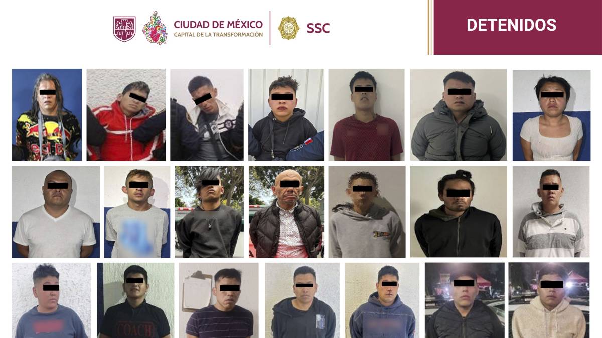 Operativos en CDMX: 25 detenidos por robo, posesión de droga y secuestro