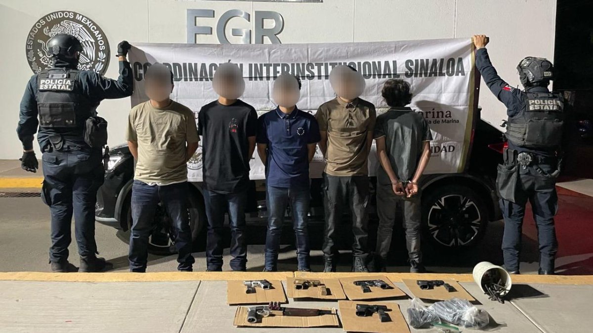 Detienen a cinco civiles con armamento, ponchallantas y una Cupra en Culiacán