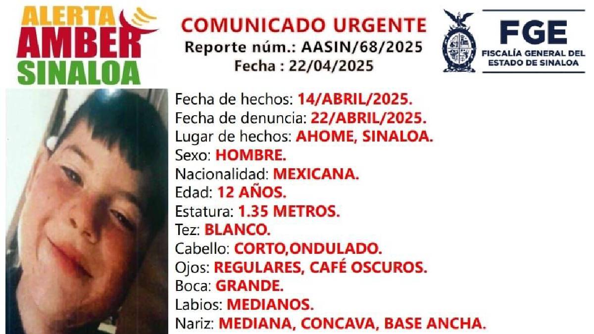 Localizan sano y a salvo al menor de edad desaparecido en Los Mochis