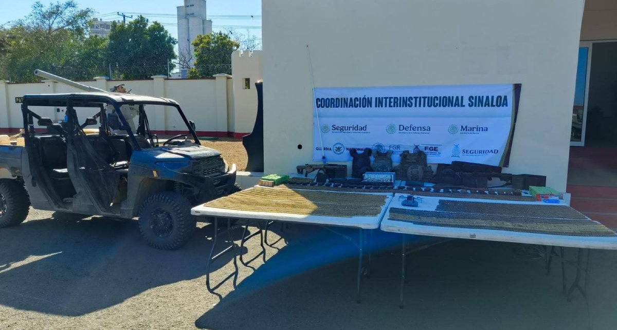 Autoridades de seguridad dan golpe en San Ignacio y aseguran armamento explosivo y equipo táctico