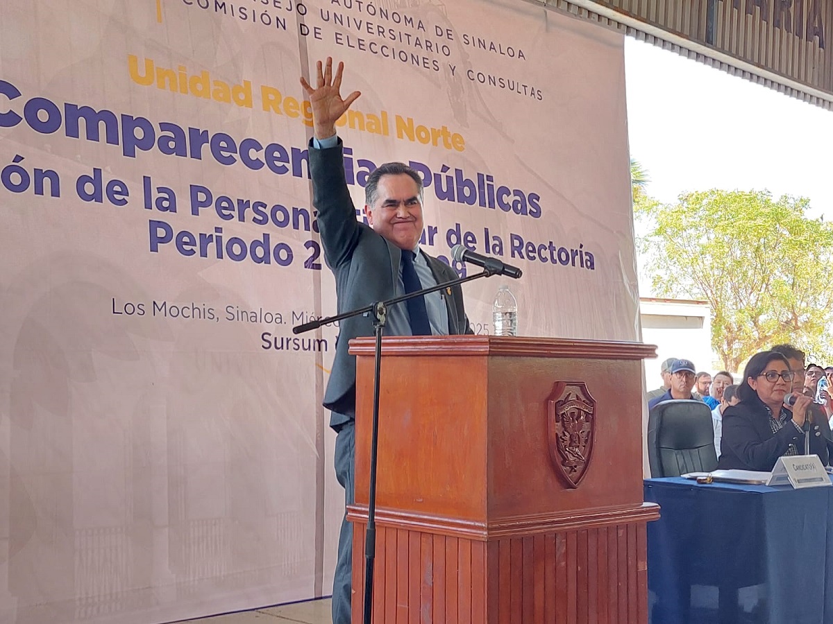 Agradece Jesús Madueña Molina al gobierno durante comparecencia como aspirante a rector de la UAS
