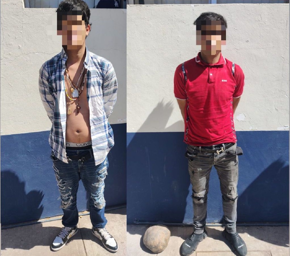 ¡Se querían escapar en moto! Aseguran a 2 jóvenes con arma de fuego en Stanza Córcega, Culiacán