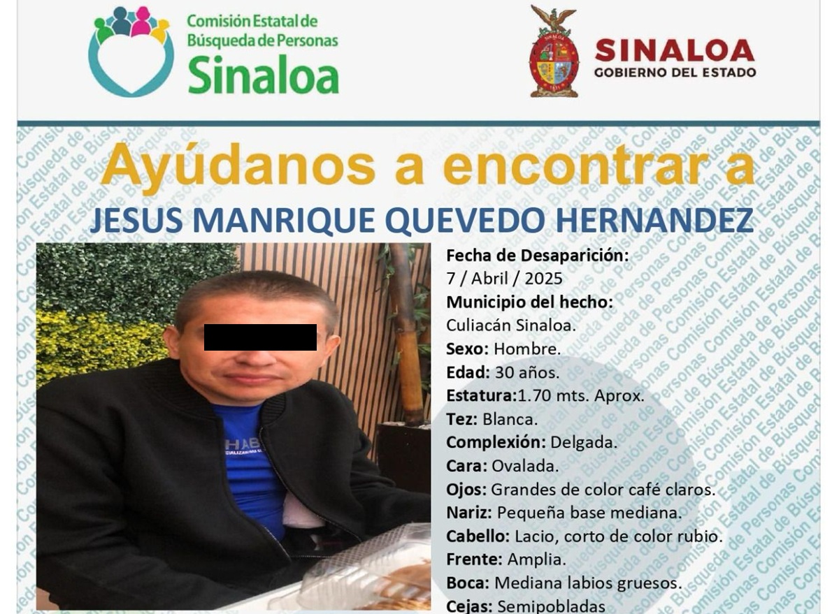 Aparece con bien Jesús Manrique, interno del centro de rehabilitación de Villa Universidad, en Culiacán