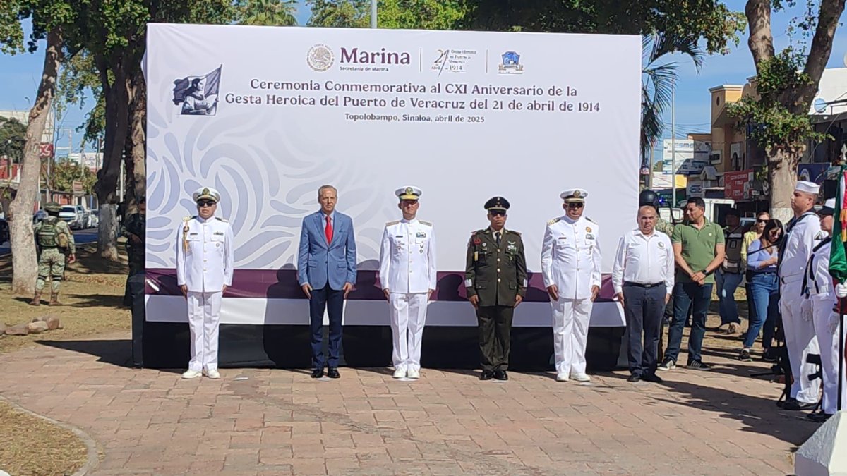 Mandos Navales de Topolobampo recuerdan 111 años de la Gesta Heroica de la Defensa del Puerto de Veracruz