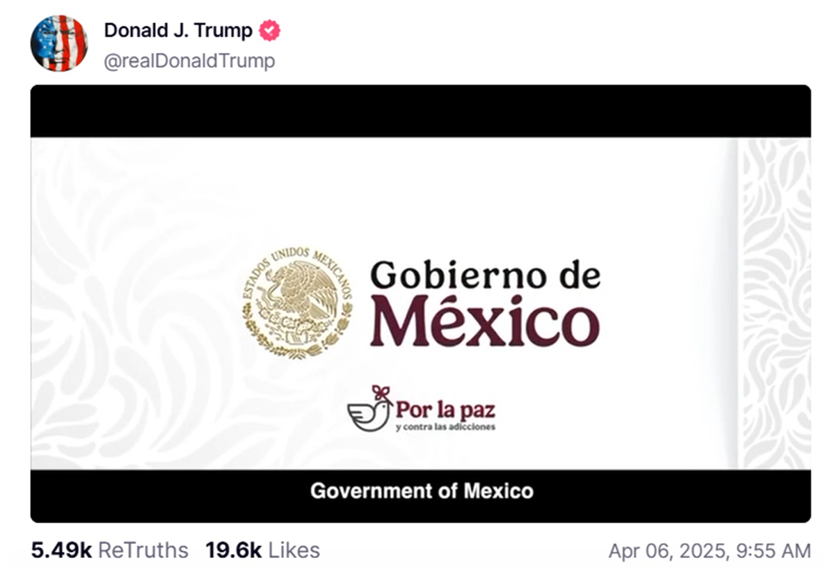 Reacciona Sheinbaum al posteo de Trump de la campaña mexicana contra las drogas traducida al inglés (video)