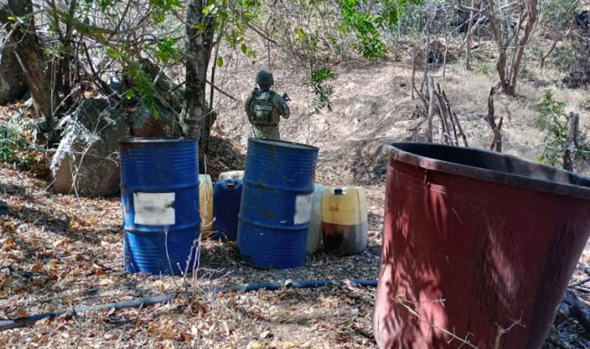 Aseguramiento de material para elaborar droga en Cosalá, deja 17 mdp en pérdidas al crimen organizado