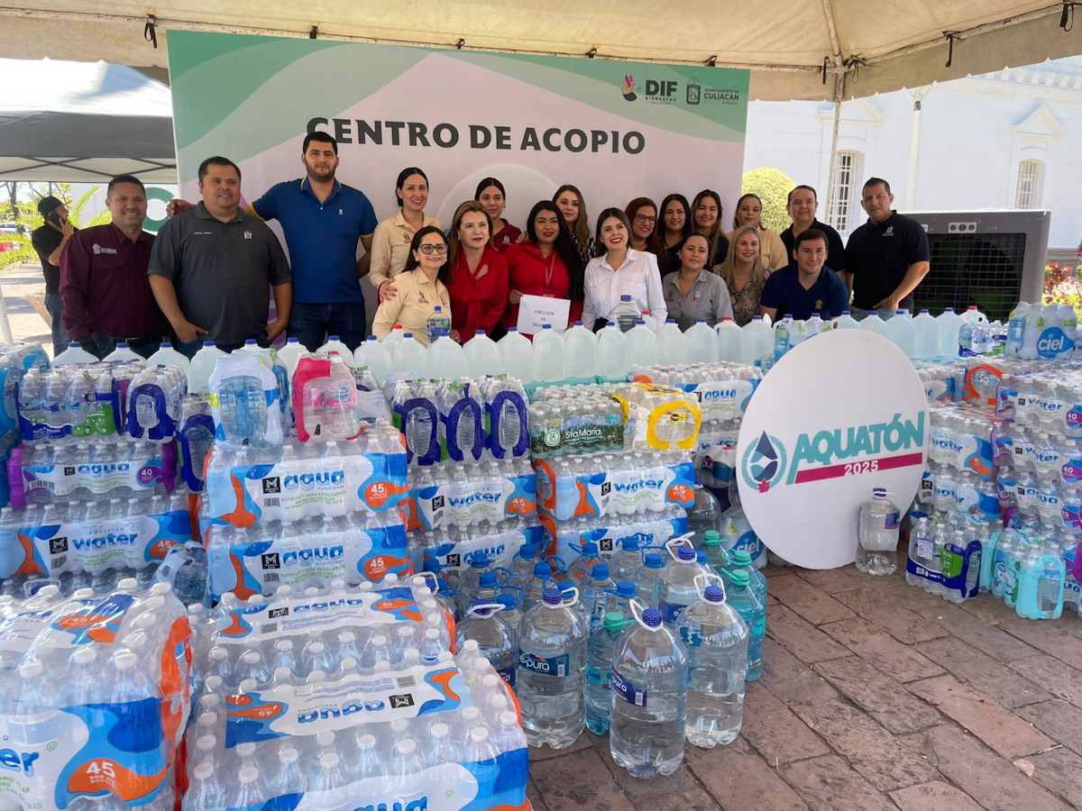 DIF Culiacán ya recaudó 26 mil litros de agua en el Aquatón 2025; invitan a sumarse
