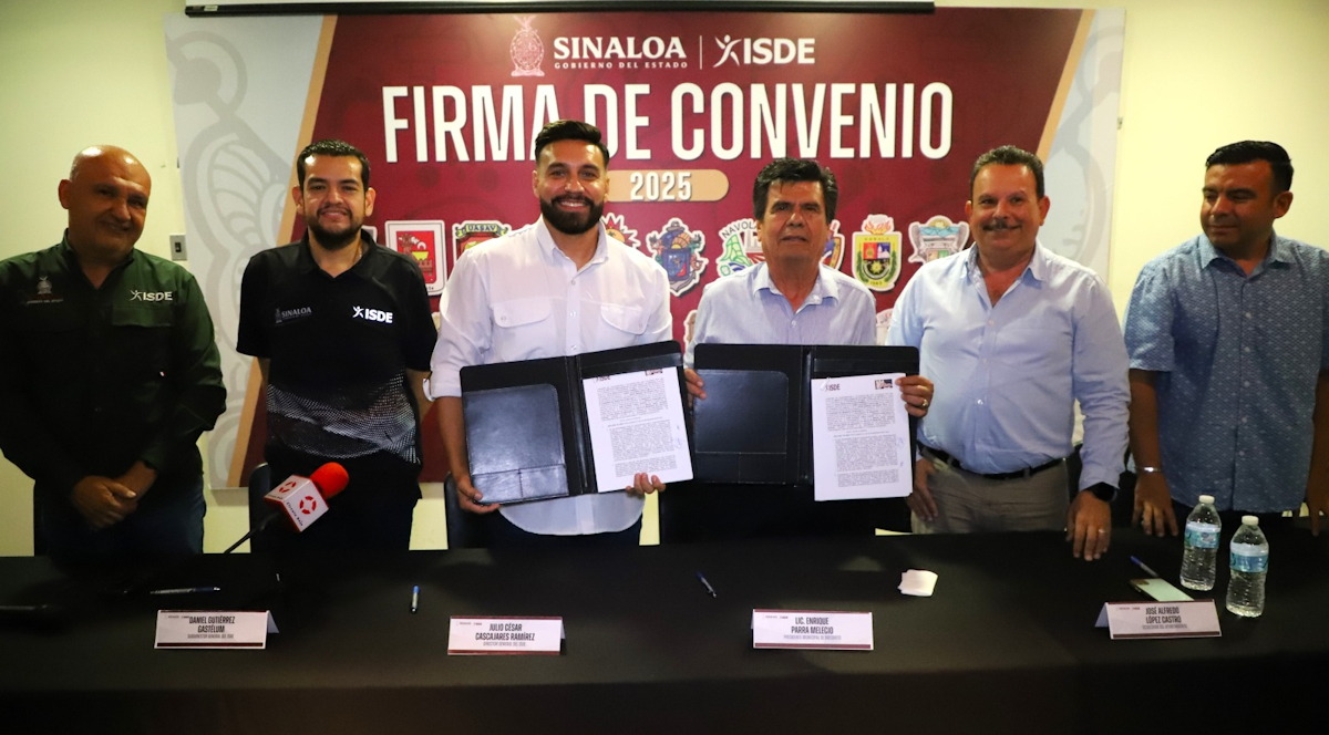 ISDE firma convenio con Mocorito y Juan José Ríos en beneficio del Deporte