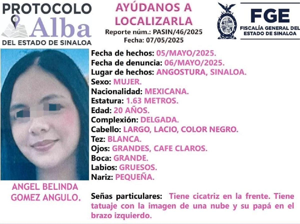 Localizan con vida a Ángel Belinda, joven reportada como desaparecida en Angostura