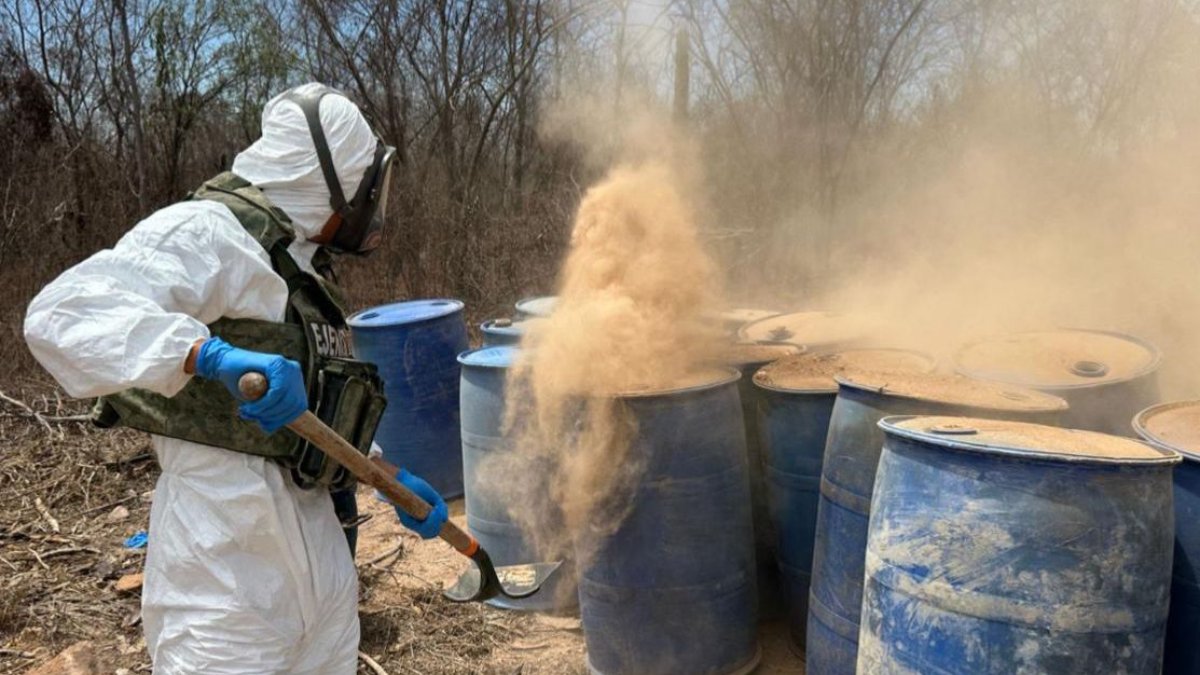 Militares aseguran 6 áreas de concentración para elaboración de drogas en Cosalá y Elota