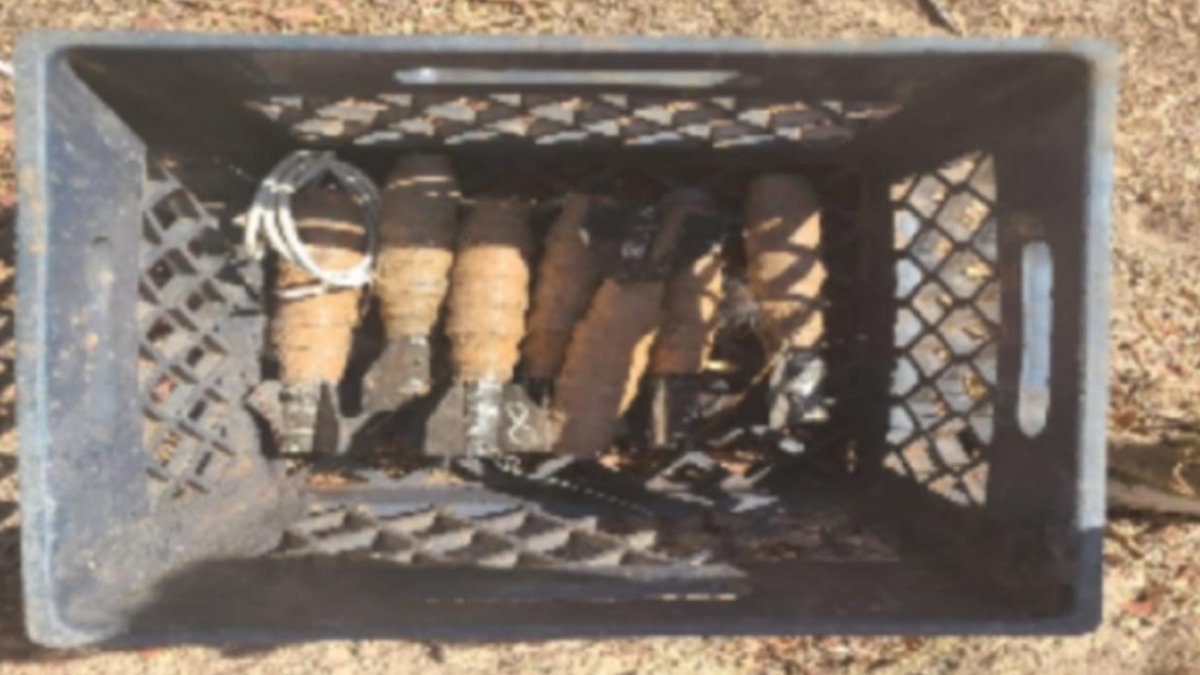 Aseguran 10 explosivos improvisados en Potrerillo de los Torres, Cosalá