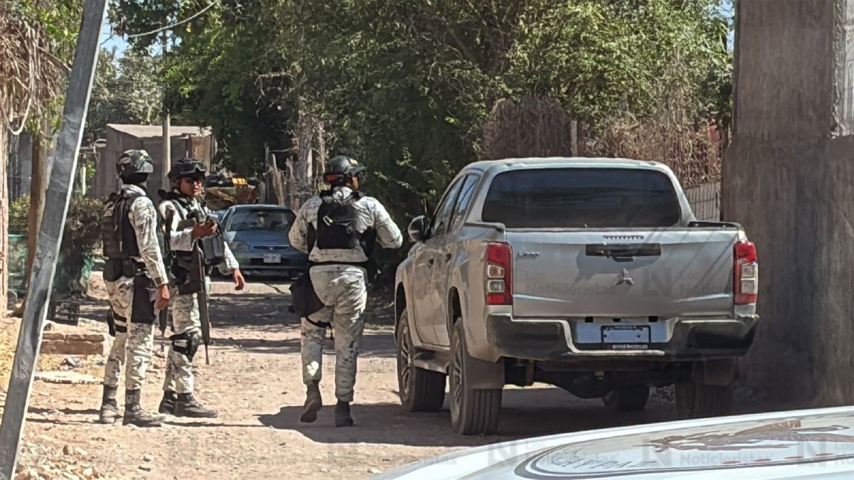 ¡Estaba blindada! Guardia Nacional asegura una camioneta Mitsubishi en Aguaruto, Culiacán