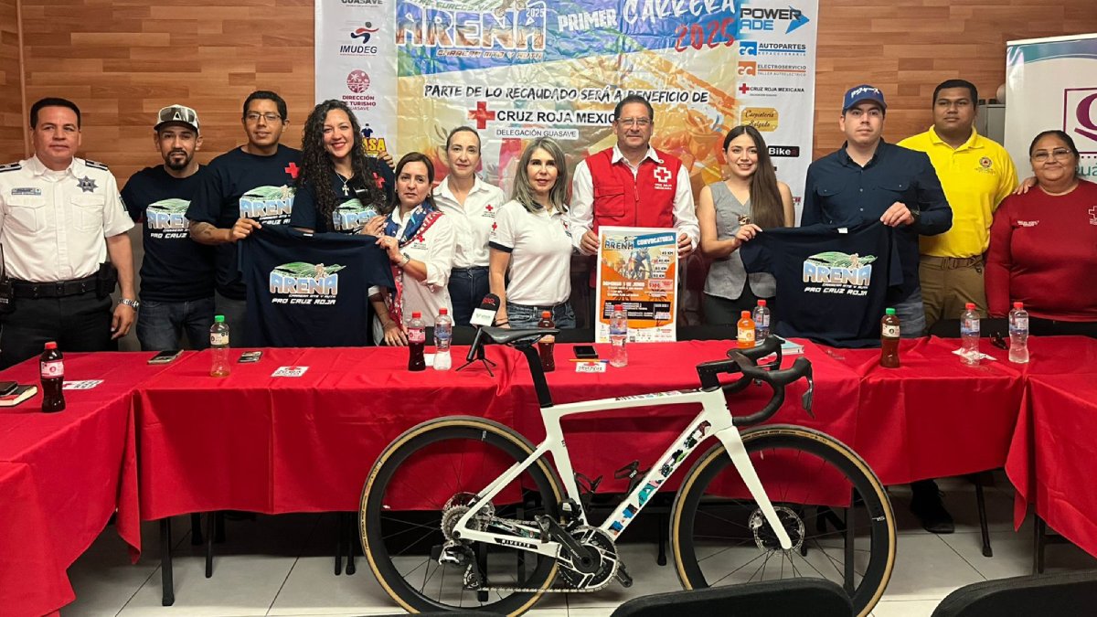 Presentan ruta ciclista Entren Surcos y Arena, en beneficio de Cruz Roja Guasave
