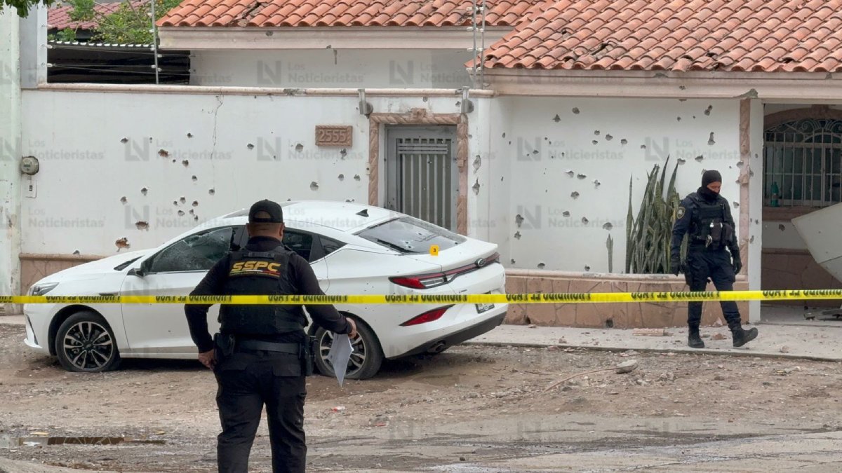 Una casa y un carro baleado, saldo de la balacera de esta mañana en el sector Humaya de Culiacán
