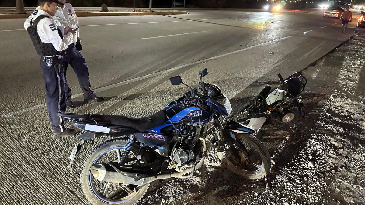 Choque entre motociclistas en la Mochis -Topolobampo deja un lesionado
