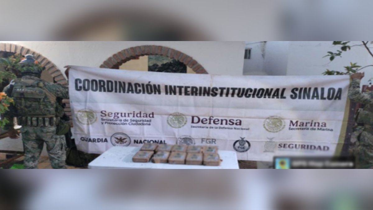 Asegura Marina 16 paquetes de cocaína en San Ignacio, Sinaloa