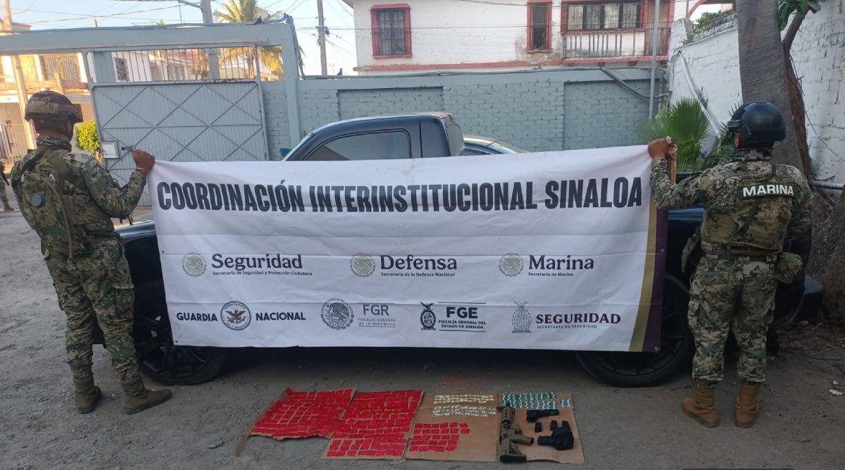 Detienen a civil armado con droga, municiones y vehículo en Mazatlán