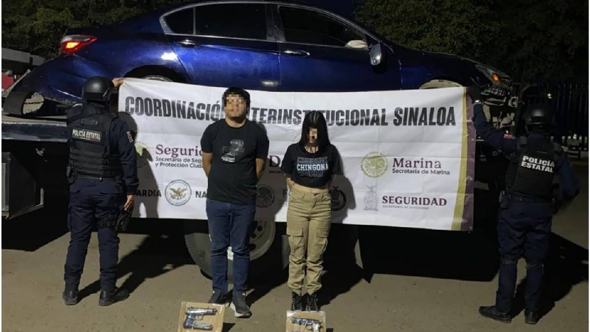 Trataron de huir y chocaron; detienen a un hombre y una mujer con armas ...