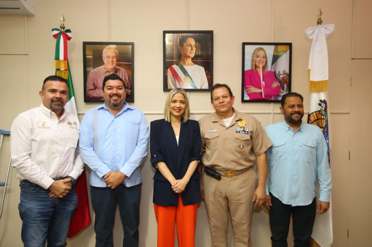 Alcaldesa de Mazatlán y Capitanía de Puerto sostienen mesa de trabajo en pro del desarrollo portuario