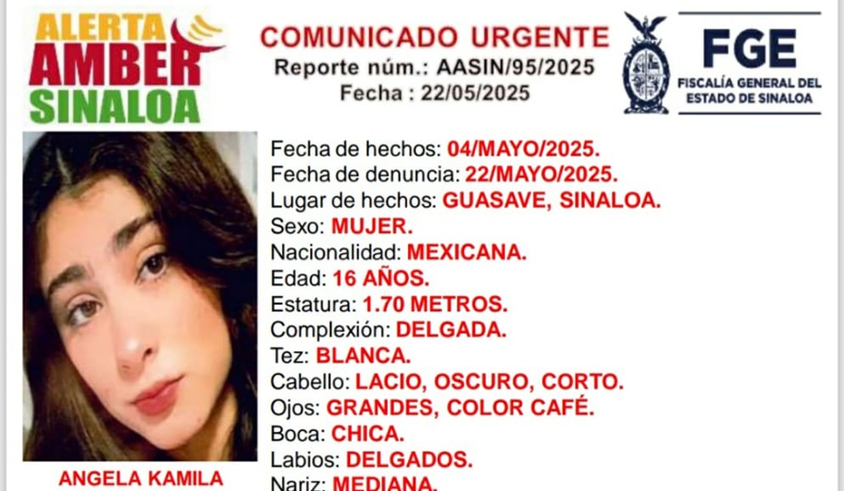 Ángela, de 16 años, tiene 18 días desaparecida en Guasave; piden apoyo para localizarla