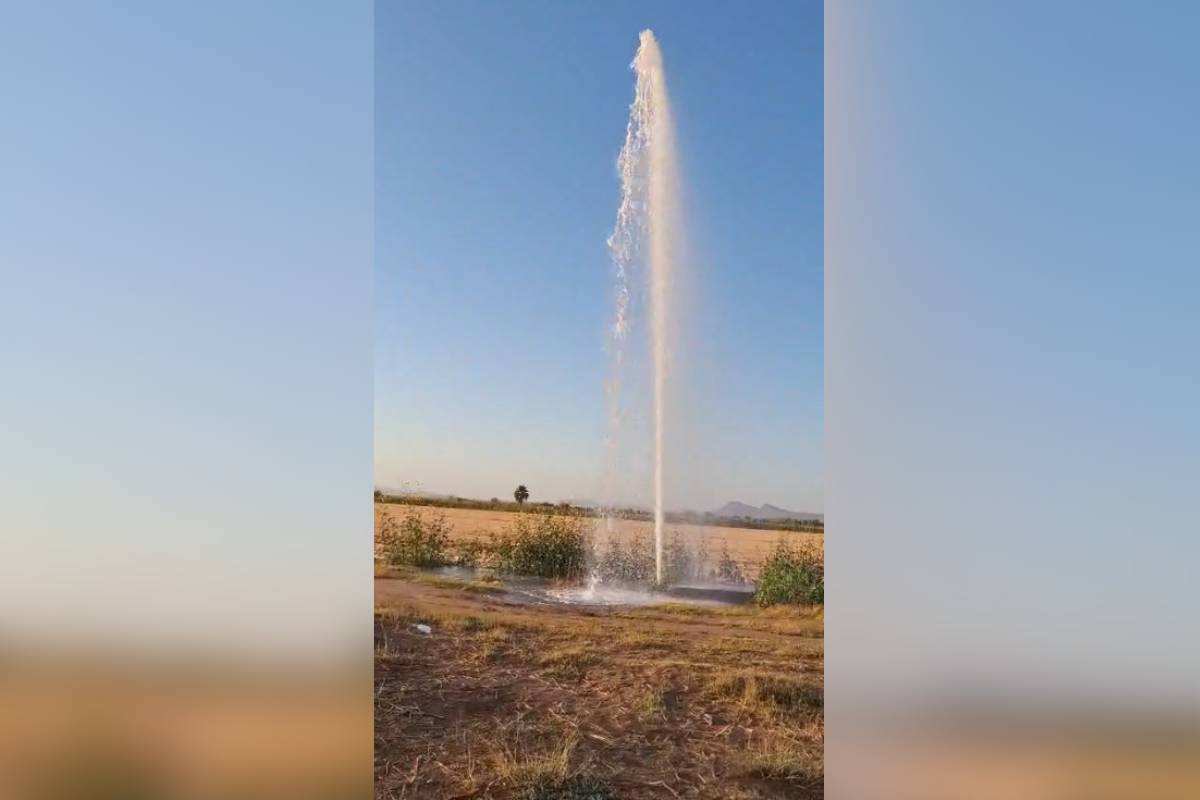 ¿Y la Conagua dónde está? La ruptura de un tubo evidencia presuntamente el robo de agua en El Carrizo