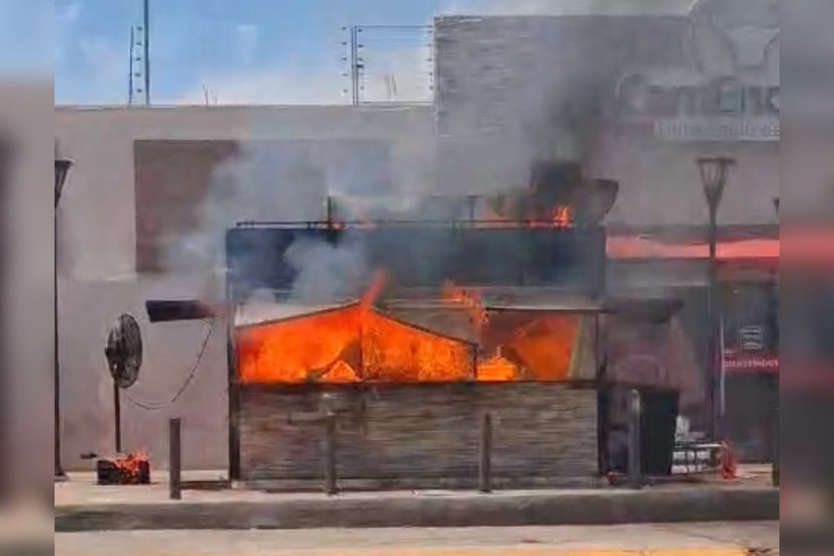 Se registra incendio en el área de parrilla de una carnicería en Valle Alto, Culiacán