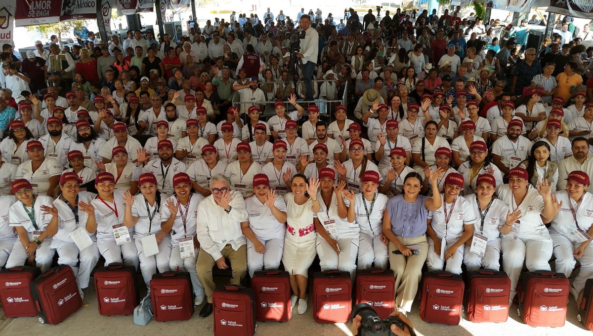 ‘No es para saludarlos, es para prevenir sus enfermedades’; Sheinbaum pone en marcha el programa Salud Casa por Casa en Sinaloa