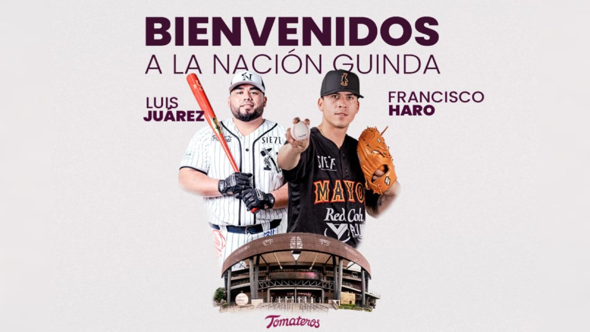 Llegan “Pepón” Juárez y Francisco Haro a los Tomateros de Culiacán