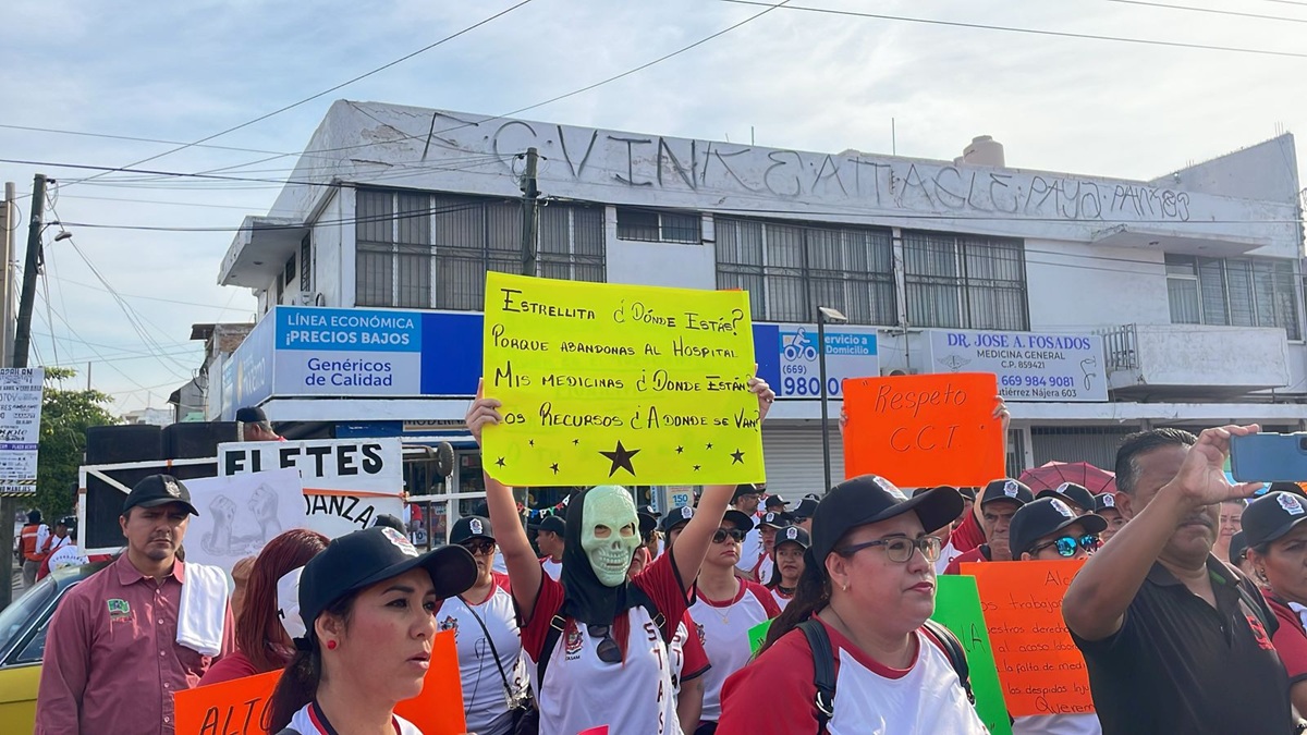 ‘Estrellita, ¿dónde estás?’: Reclama el Stasam atención a la salud durante marcha del Día del Trabajo