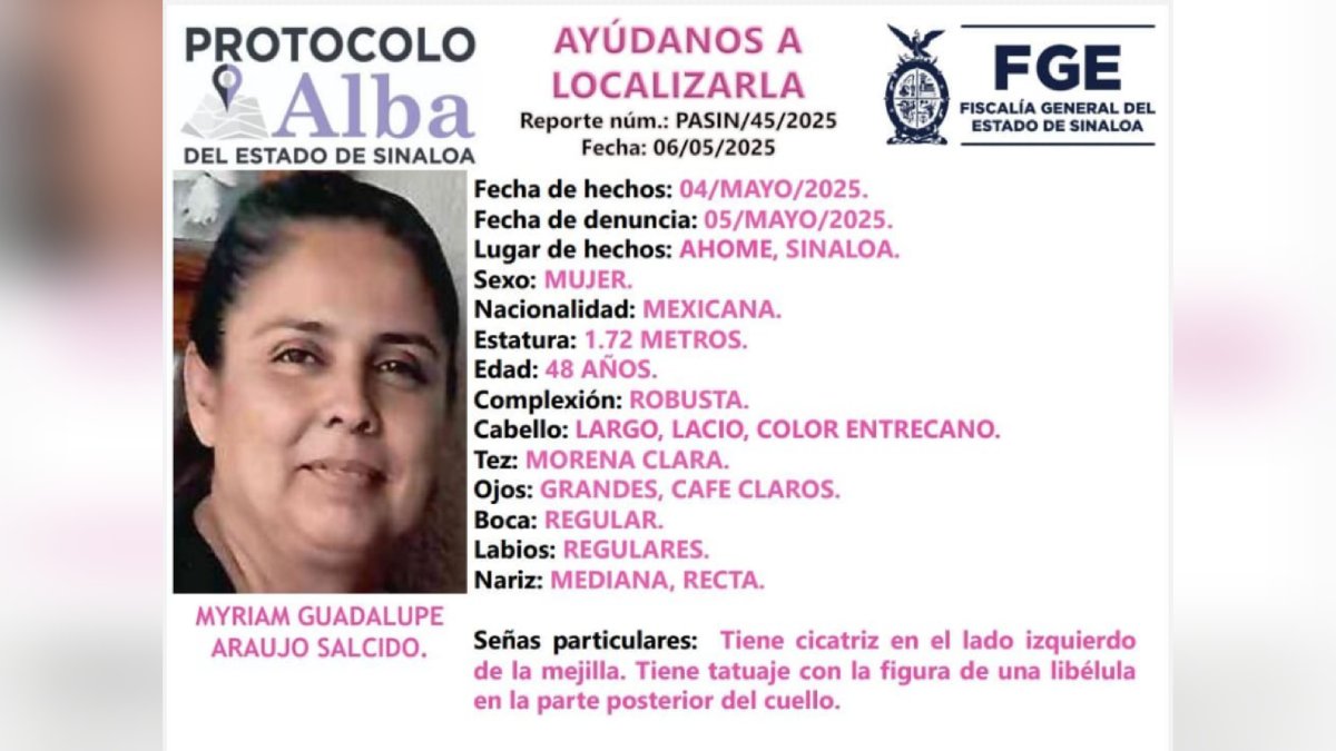 Myriam Guadalupe desapareció en Los Mochis; sus familiares piden ayuda para encontrarla