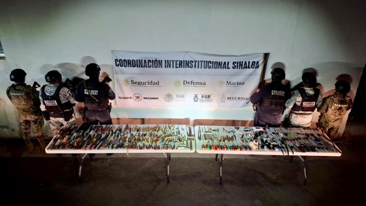 Machetes, cuchillos y equipos de radiocomunicación: lo asegurado en Goros II, en Ahome