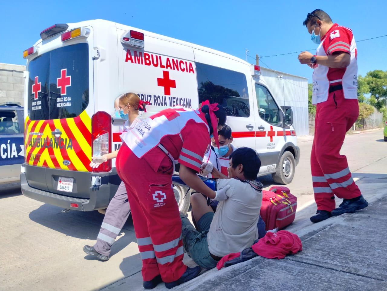 hombre lesionado por arma blanca