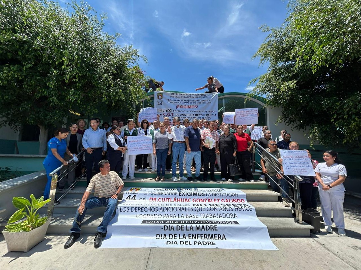 Médicos y personal del IMSS Bienestar en Mazatlán se suman a protestas Estatales