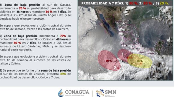 Efecto Fujiwhara: Dos ciclones podrían fusionarse y amenazar México