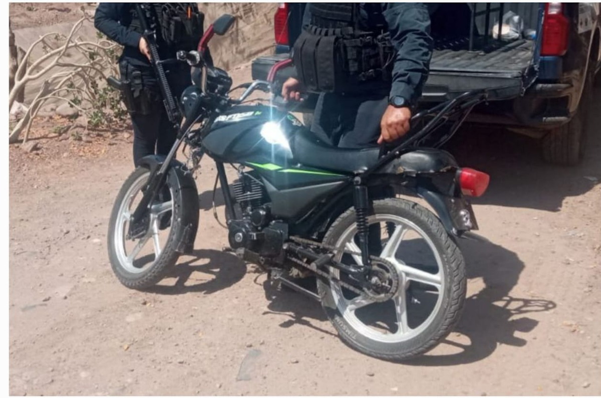 Moto recuperada por la policia