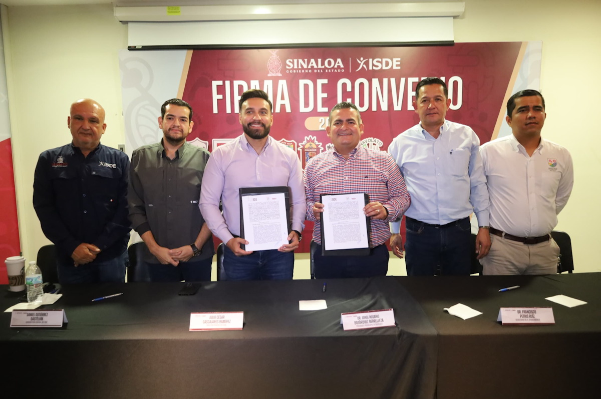 Navolato e ISDE firman convenio para fortalecer la cultura física de del municipio