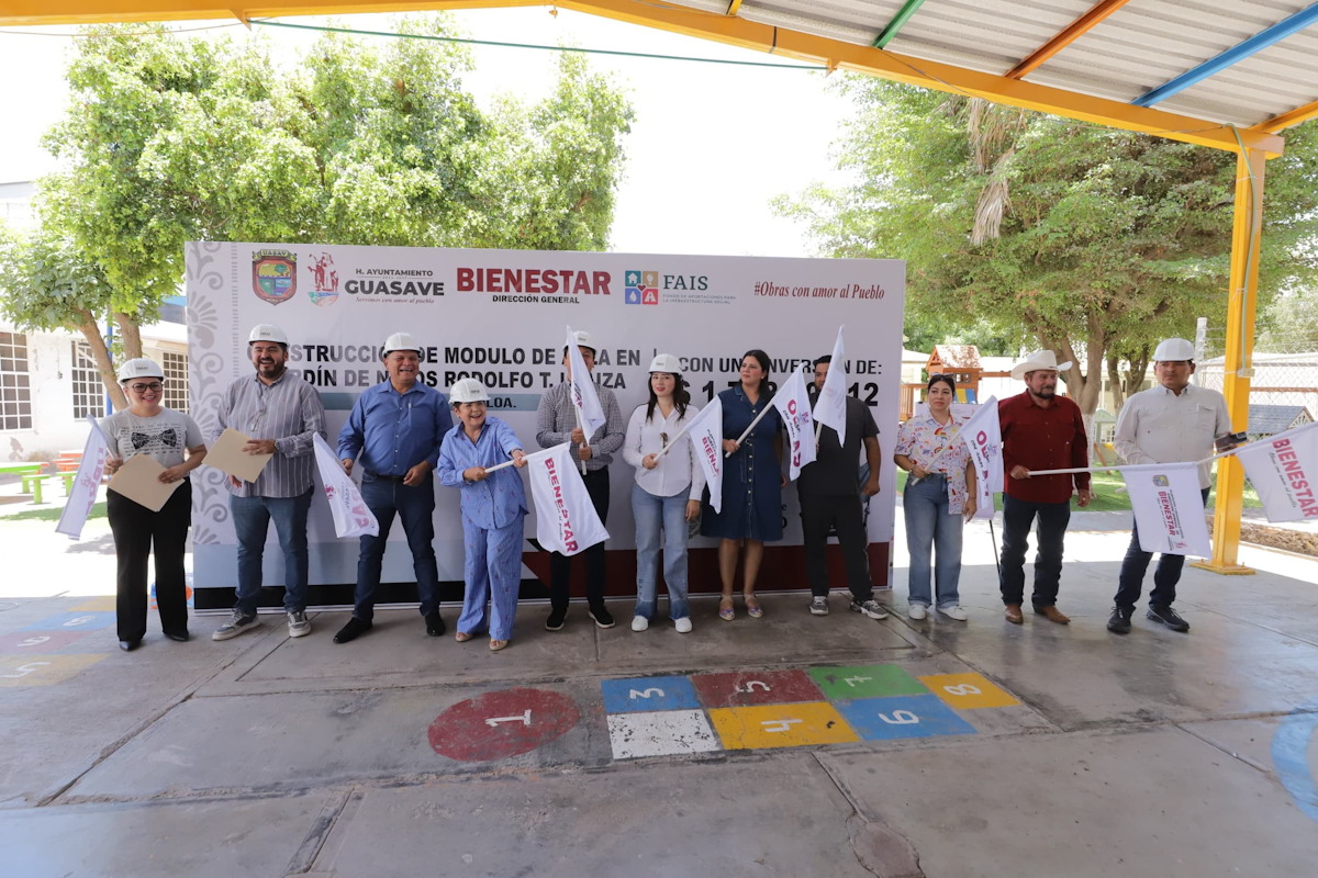 Obras en escuela de Guasave