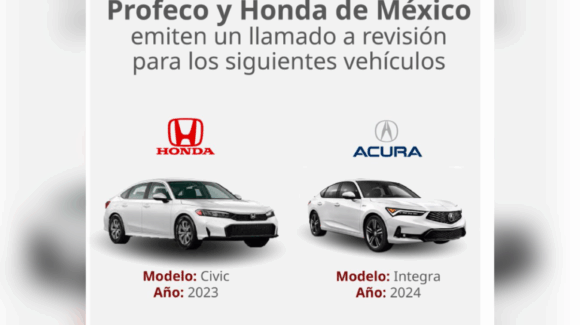Profeco y Honda llaman a revisión a Civic 2023 e Integra 2024 por posible falla en asiento del conductor